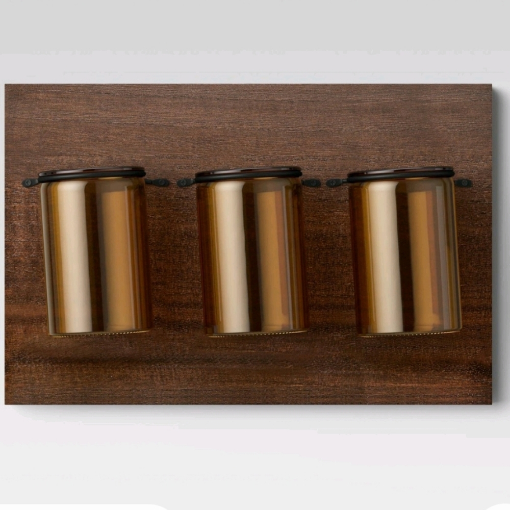 NEW Wooden Plaque with Mason Jars